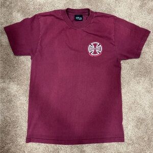 Independent Trucks TRUCK CO LOGO Skateboard T Shirt BURGUNDY